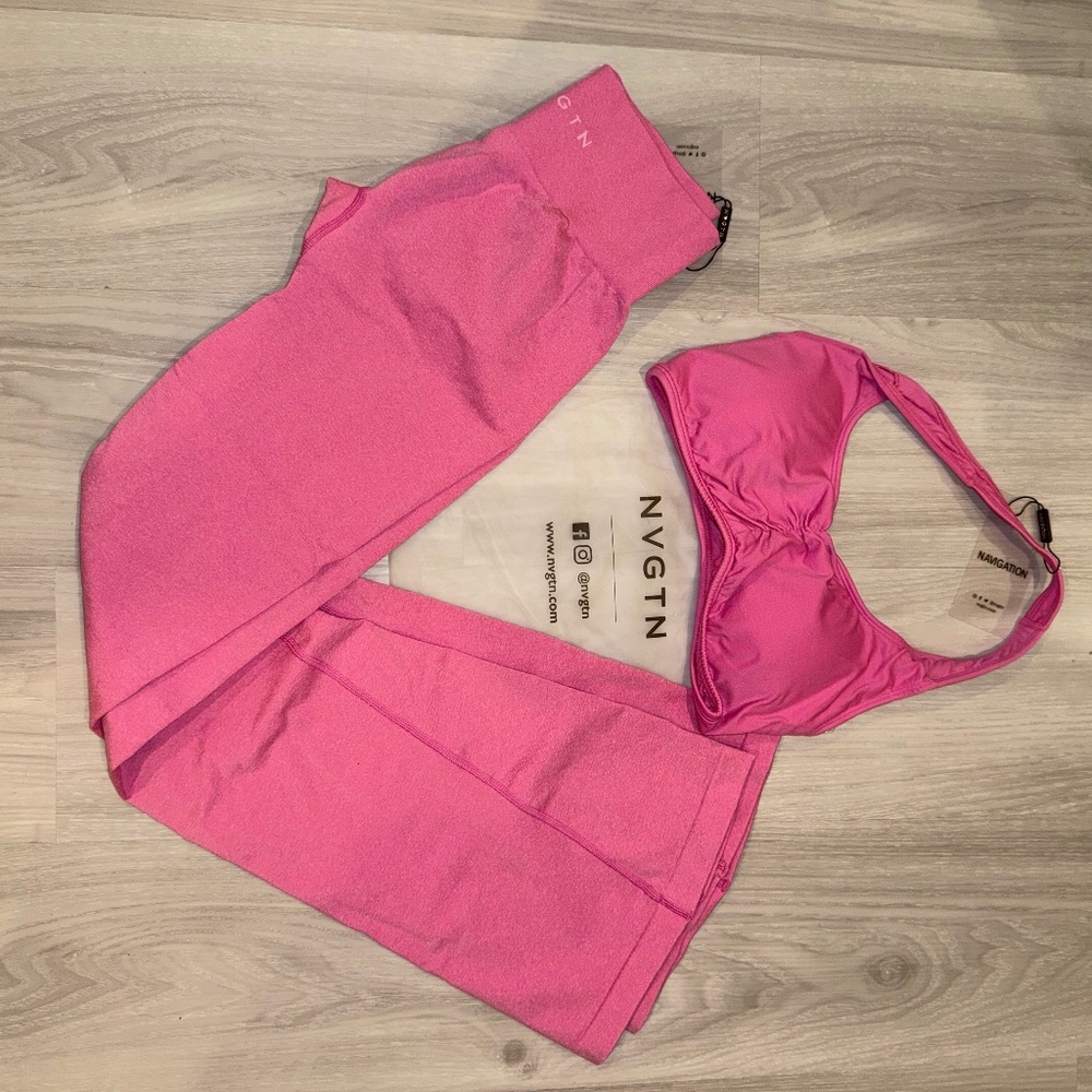 NVGTN Halter Bra and Flare Legging Combo Set! Size Small!